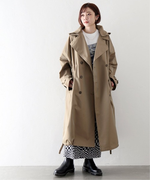 JOINT WORKS（ジョイントワークス）の「J-シャンブレーギャバフードトレンチコート（トレンチコート・レディース・ベージュ/ネイビー・FREE）」の10枚目の写真