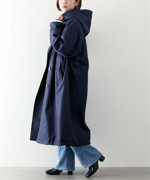 JOINT WORKS（ジョイントワークス）の「J-シャンブレーギャバフードトレンチコート（トレンチコート・レディース・ベージュ/ネイビー・FREE）」の7枚目の写真