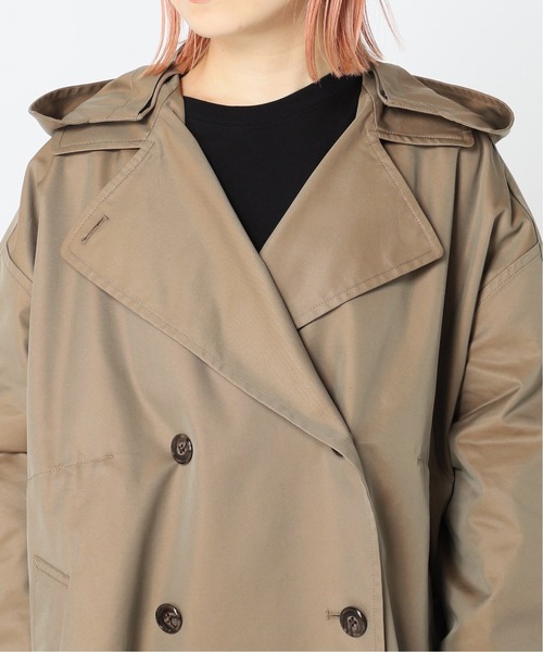 JOINT WORKS（ジョイントワークス）の「J-シャンブレーギャバフードトレンチコート（トレンチコート・レディース・ベージュ/ネイビー・FREE）」の4枚目の写真