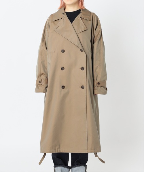 JOINT WORKS（ジョイントワークス）の「J-シャンブレーギャバフードトレンチコート（トレンチコート・レディース・ベージュ/ネイビー・FREE）」の5枚目の写真