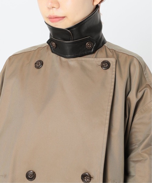 JOINT WORKS（ジョイントワークス）の「J-シャンブレーギャバフードトレンチコート（トレンチコート・レディース・ベージュ/ネイビー・FREE）」の19枚目の写真