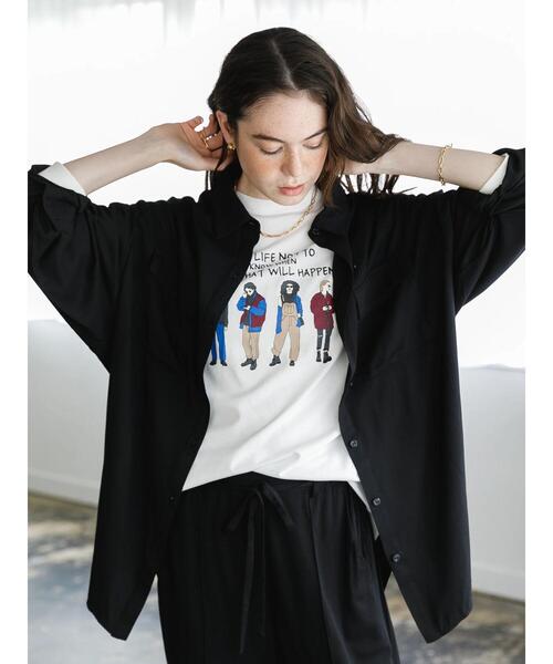 koe（コエ）の「フラップポケットシャツチュニック＊（シャツ/ブラウス・レディース・ライトグレー/ブラック/カーキ/ピンク・FREE）」の15枚目の写真