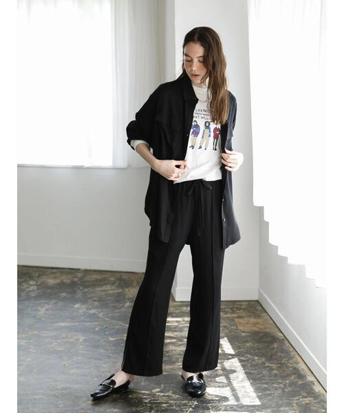 koe（コエ）の「フラップポケットシャツチュニック＊（シャツ/ブラウス・レディース・ライトグレー/ブラック/カーキ/ピンク・FREE）」の11枚目の写真