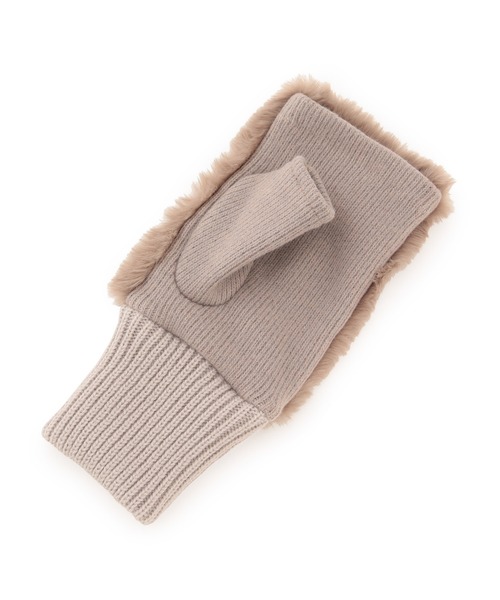 ROPE' PICNIC（ロペピクニック）の「エコファーフィンガーレスグローブ（手袋・レディース・グレー/ベージュ/ベージュ系その他・FREE）」の9枚目の写真