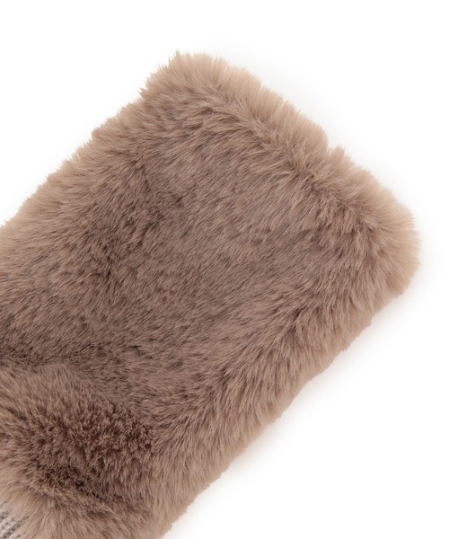 ROPE' PICNIC（ロペピクニック）の「エコファーフィンガーレスグローブ（手袋・レディース・グレー/ベージュ/ベージュ系その他・FREE）」の8枚目の写真