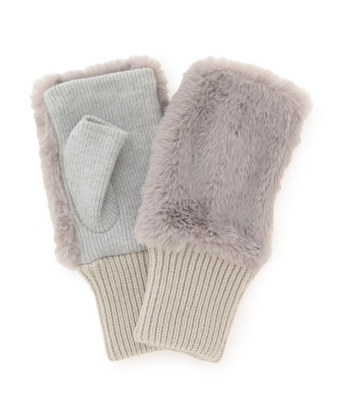 ROPE' PICNIC（ロペピクニック）の「エコファーフィンガーレスグローブ（手袋・レディース・グレー/ベージュ/ベージュ系その他・FREE）」の10枚目の写真