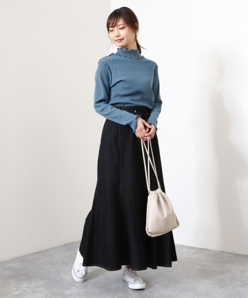 archives（アルシーヴ）の「アウトメロータートルネックＴ（Tシャツ/カットソー・レディース・チャコールグレー/ブラック/グリーン/オフホワイト/ブルー・MEDIUM）」の17枚目の写真