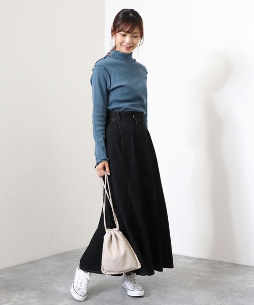 archives（アルシーヴ）の「アウトメロータートルネックＴ（Tシャツ/カットソー・レディース・チャコールグレー/ブラック/グリーン/オフホワイト/ブルー・MEDIUM）」の12枚目の写真