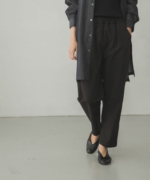 かぐれ（カグレ）の「コットンストレッチイージーパンツ（その他パンツ・レディース・ベージュ/ブラック系その他/オフホワイト・FREE）」の8枚目の写真