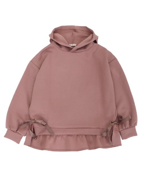 axes femme（アクシーズファム）の「サイドリボンパーカーＰＯ（Tシャツ/カットソー・レディース・キナリ/ブラック/グリーン/ピンク・MEDIUM）」の4枚目の写真