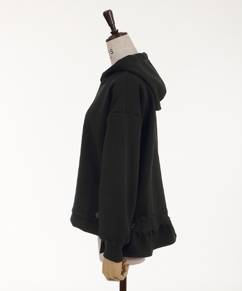 axes femme（アクシーズファム）の「サイドリボンパーカーＰＯ（Tシャツ/カットソー・レディース・キナリ/ブラック/グリーン/ピンク・MEDIUM）」の11枚目の写真