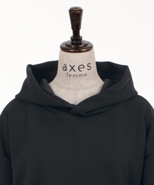 axes femme（アクシーズファム）の「サイドリボンパーカーＰＯ（Tシャツ/カットソー・レディース・キナリ/ブラック/グリーン/ピンク・MEDIUM）」の9枚目の写真