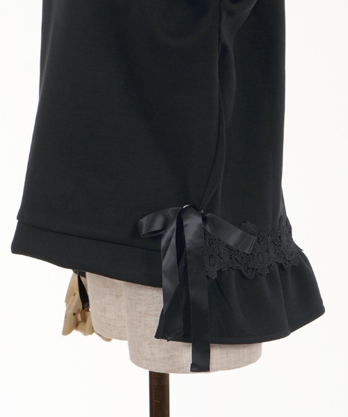 axes femme（アクシーズファム）の「サイドリボンパーカーＰＯ（Tシャツ/カットソー・レディース・キナリ/ブラック/グリーン/ピンク・MEDIUM）」の5枚目の写真