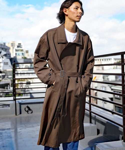 8(eight)(エイト)の「T/Rトレンチコート(トレンチコート・メンズ・ブラック/ブラウン/グレー系その他/グレイッシュブルー・MEDIUM/LARGE)」の1枚目の写真