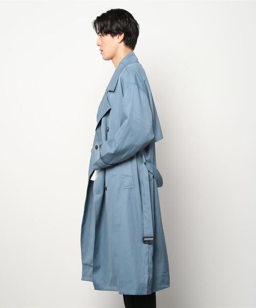 8(eight)(エイト)の「T/Rトレンチコート(トレンチコート・メンズ・ブラック/ブラウン/グレー系その他/グレイッシュブルー・MEDIUM/LARGE)」の6枚目の写真