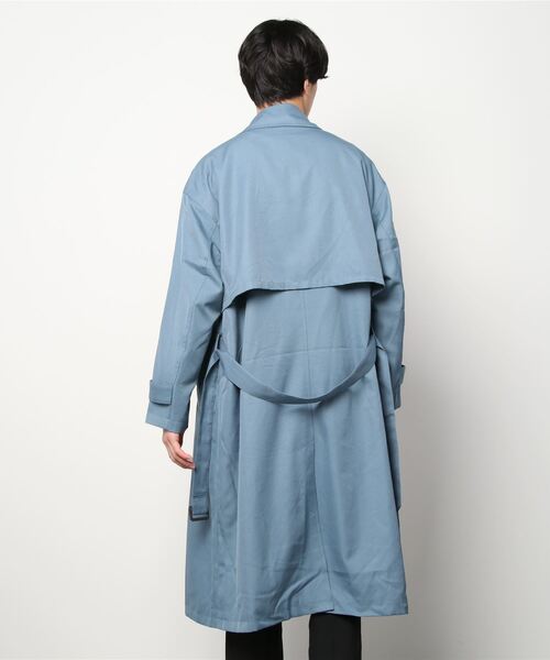 8(eight)(エイト)の「T/Rトレンチコート(トレンチコート・メンズ・ブラック/ブラウン/グレー系その他/グレイッシュブルー・MEDIUM/LARGE)」の7枚目の写真