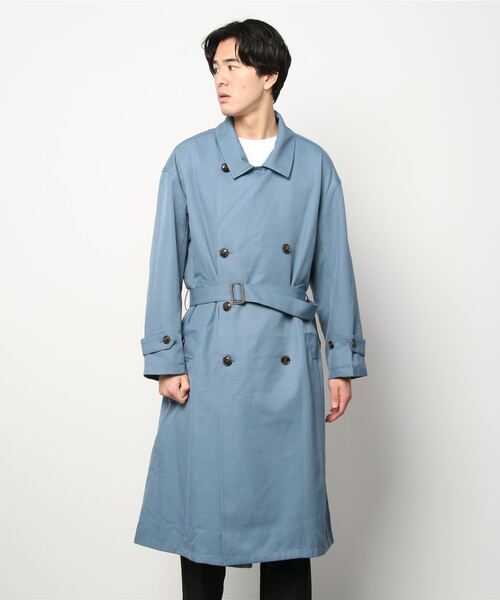 8(eight)(エイト)の「T/Rトレンチコート(トレンチコート・メンズ・ブラック/ブラウン/グレー系その他/グレイッシュブルー・MEDIUM/LARGE)」の8枚目の写真