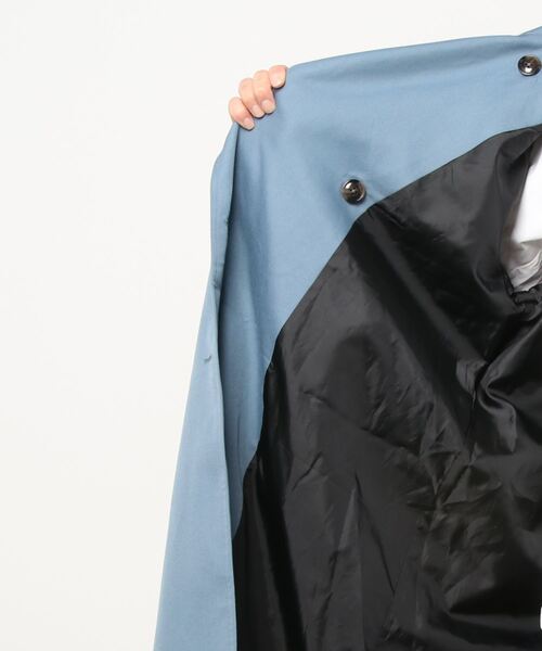 8(eight)(エイト)の「T/Rトレンチコート(トレンチコート・メンズ・ブラック/ブラウン/グレー系その他/グレイッシュブルー・MEDIUM/LARGE)」の5枚目の写真