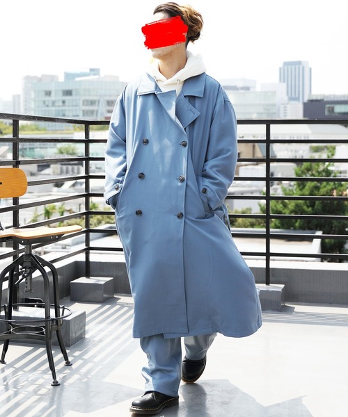 8(eight)(エイト)の「T/Rトレンチコート(トレンチコート・メンズ・ブラック/ブラウン/グレー系その他/グレイッシュブルー・MEDIUM/LARGE)」の10枚目の写真