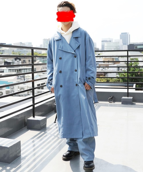 8(eight)(エイト)の「T/Rトレンチコート(トレンチコート・メンズ・ブラック/ブラウン/グレー系その他/グレイッシュブルー・MEDIUM/LARGE)」の11枚目の写真