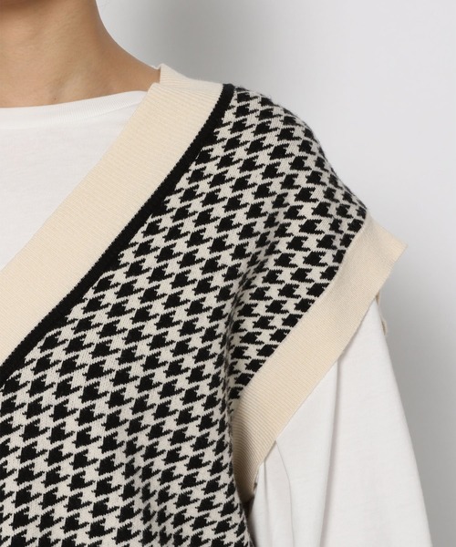 GLOBAL WORK（グローバルワーク）の「メルティーガラニットベスト/957978（ベスト・レディース・ブラック/ベージュ/その他・FREE）」の19枚目の写真