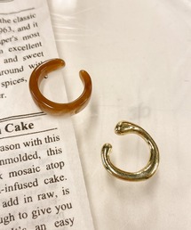 WEGO/【2点セット】クリアメタルイヤーカフ