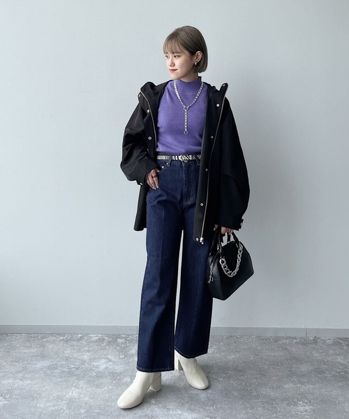 PAGEBOY(ページボーイ)の「テーラージーンズ(デニムパンツ・レディース・インディゴブルー/サックスブルー・26inch/25inch)」の5枚目の写真