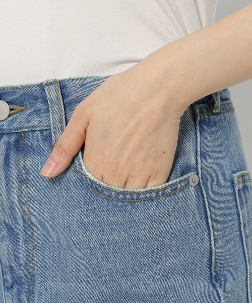 PAGEBOY(ページボーイ)の「テーラージーンズ(デニムパンツ・レディース・インディゴブルー/サックスブルー・26inch/25inch)」の14枚目の写真