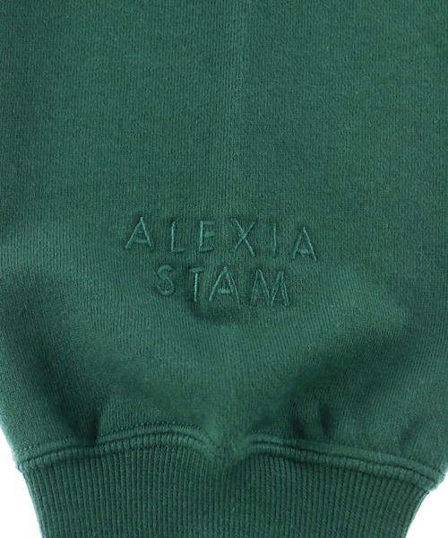 ALEXIA STAM(アリシアスタン)の「Collar Oversized Sweatshirt/カラーオーバーサイズスウェットシャツ(スウェット・レディース・ホワイト/チャコールグレー/グリーン・FREE)」の10枚目の写真