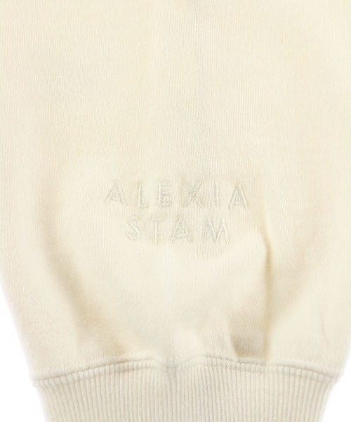 ALEXIA STAM(アリシアスタン)の「Collar Oversized Sweatshirt/カラーオーバーサイズスウェットシャツ(スウェット・レディース・ホワイト/チャコールグレー/グリーン・FREE)」の19枚目の写真