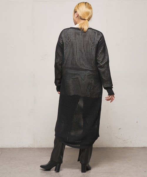 CIAOPANIC(チャオパニック)の「■メッシュ編みニットワンピース(ワンピース・レディース・ブラック/オフホワイト/オレンジ・FREE)」の21枚目の写真