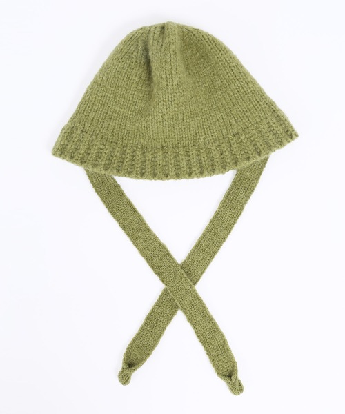 WC（ダブル シー）の「ストラップニットハット（ハット・レディース・グリーン/アイボリー/ブラック・FREE）」の13枚目の写真