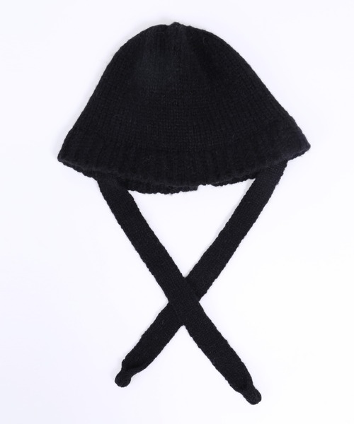 WC（ダブル シー）の「ストラップニットハット（ハット・レディース・グリーン/アイボリー/ブラック・FREE）」の5枚目の写真