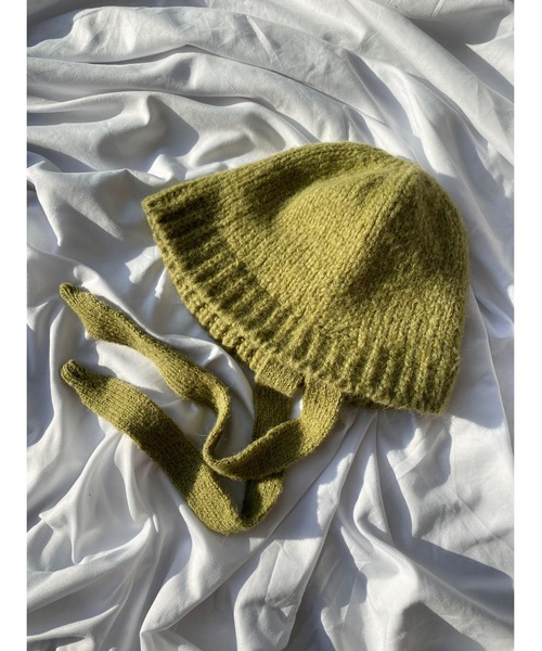 WC（ダブル シー）の「ストラップニットハット（ハット・レディース・グリーン/アイボリー/ブラック・FREE）」の12枚目の写真