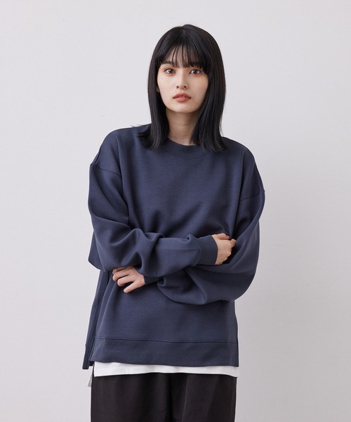 JUNRED(ジュンレッド)の「【こめ×JUNRed】モイストタッチモックネックスウェット(タンクトップ付き)(スウェット・メンズ・チャコールグレー/グリーン/オフホワイト・L/M/S)」の10枚目の写真