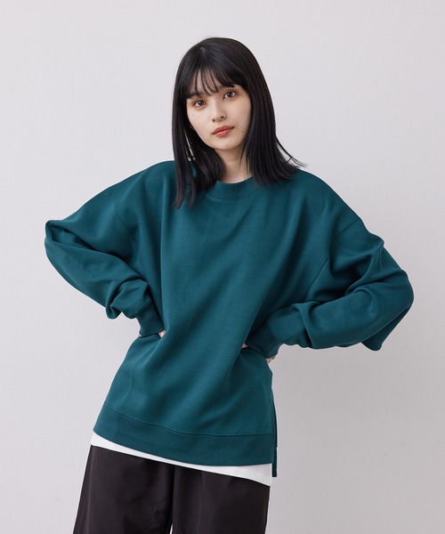 JUNRED(ジュンレッド)の「【こめ×JUNRed】モイストタッチモックネックスウェット(タンクトップ付き)(スウェット・メンズ・チャコールグレー/グリーン/オフホワイト・L/M/S)」の12枚目の写真