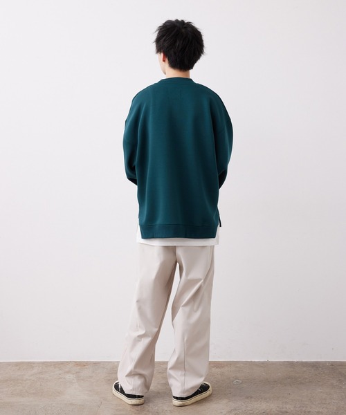 JUNRED(ジュンレッド)の「【こめ×JUNRed】モイストタッチモックネックスウェット(タンクトップ付き)(スウェット・メンズ・チャコールグレー/グリーン/オフホワイト・L/M/S)」の21枚目の写真