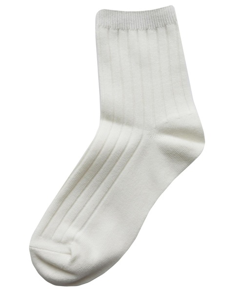 andme(アンドミー)の「ベーシックリブクルーソックス(ソックス/靴下・レディース・オフホワイト/チャコールグレー/ベージュ/ブラック/レッド/パープル/ライム/ブルー/オレンジ・23-25cm)」の22枚目の写真