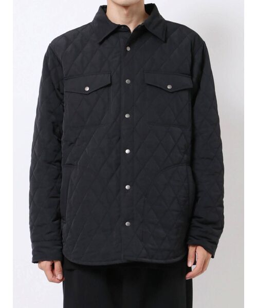 COTORICA（コトリカ）の「ダイヤキルト中綿シャツブルゾン（シャツ/ブラウス・メンズ・ブラック/オリーブ・MEDIUM/LARGE）」の5枚目の写真