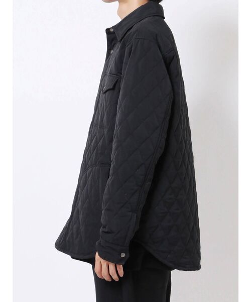 COTORICA（コトリカ）の「ダイヤキルト中綿シャツブルゾン（シャツ/ブラウス・メンズ・ブラック/オリーブ・MEDIUM/LARGE）」の4枚目の写真