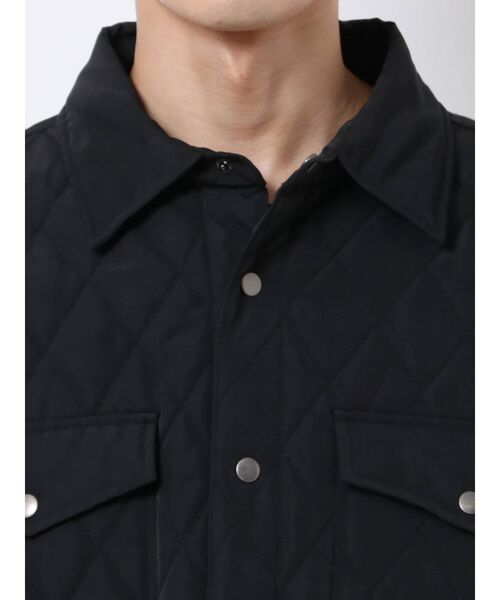 COTORICA（コトリカ）の「ダイヤキルト中綿シャツブルゾン（シャツ/ブラウス・メンズ・ブラック/オリーブ・MEDIUM/LARGE）」の15枚目の写真