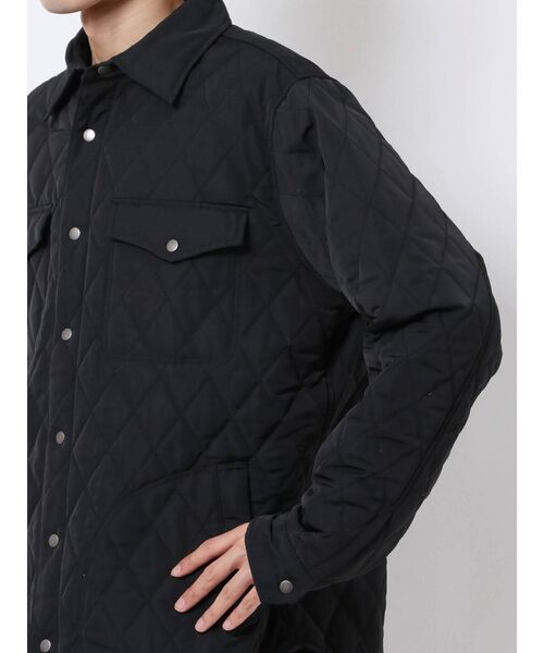COTORICA（コトリカ）の「ダイヤキルト中綿シャツブルゾン（シャツ/ブラウス・メンズ・ブラック/オリーブ・MEDIUM/LARGE）」の16枚目の写真