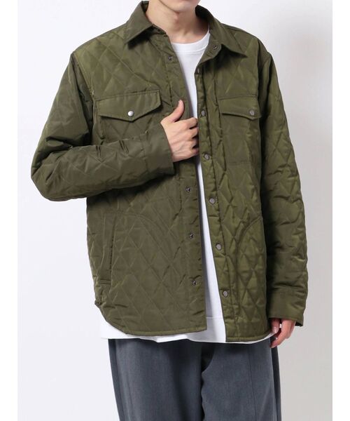 COTORICA（コトリカ）の「ダイヤキルト中綿シャツブルゾン（シャツ/ブラウス・メンズ・ブラック/オリーブ・MEDIUM/LARGE）」の13枚目の写真