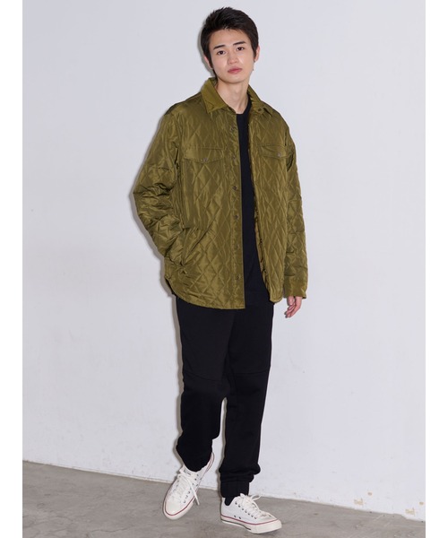 COTORICA（コトリカ）の「ダイヤキルト中綿シャツブルゾン（シャツ/ブラウス・メンズ・ブラック/オリーブ・MEDIUM/LARGE）」の10枚目の写真