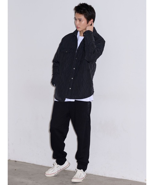 COTORICA（コトリカ）の「ダイヤキルト中綿シャツブルゾン（シャツ/ブラウス・メンズ・ブラック/オリーブ・MEDIUM/LARGE）」の7枚目の写真