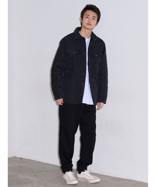 COTORICA（コトリカ）の「ダイヤキルト中綿シャツブルゾン（シャツ/ブラウス・メンズ・ブラック/オリーブ・MEDIUM/LARGE）」の8枚目の写真