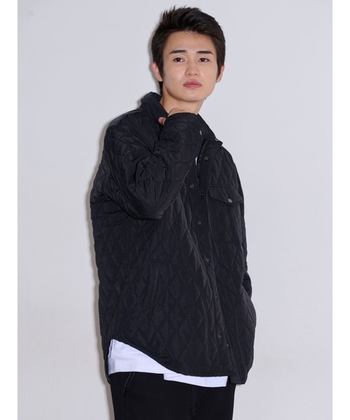 COTORICA（コトリカ）の「ダイヤキルト中綿シャツブルゾン（シャツ/ブラウス・メンズ・ブラック/オリーブ・MEDIUM/LARGE）」の6枚目の写真