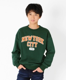 GLAZOS | 裏起毛・ドロップショルダーカレッジロゴトレーナー【セットアップ対応】(スウェット)