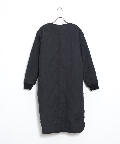 grn（ジーアールエヌ）の「［grn ジーアールエヌ］QUILTING×BOA RV COAT キルティング×ボア リバーシブル ロングコート GL132250Q（ノーカラーコート・レディース・オリーブ/ブラック・FREE）」の10枚目の写真