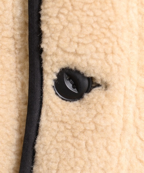 grn（ジーアールエヌ）の「［grn ジーアールエヌ］QUILTING×BOA RV COAT キルティング×ボア リバーシブル ロングコート GL132250Q（ノーカラーコート・レディース・オリーブ/ブラック・FREE）」の16枚目の写真
